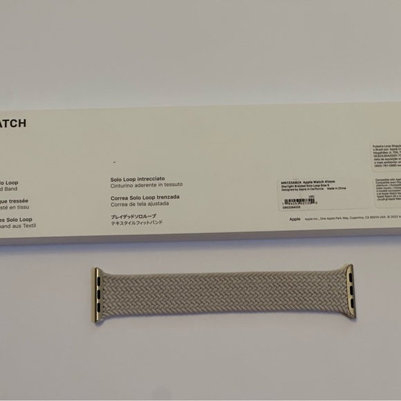 Starlight Braided Solo Loop Apple Smartwatch size 5 - Picture 4 of 7